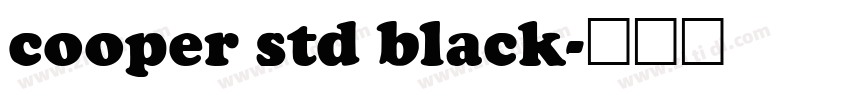 cooper std black字体转换